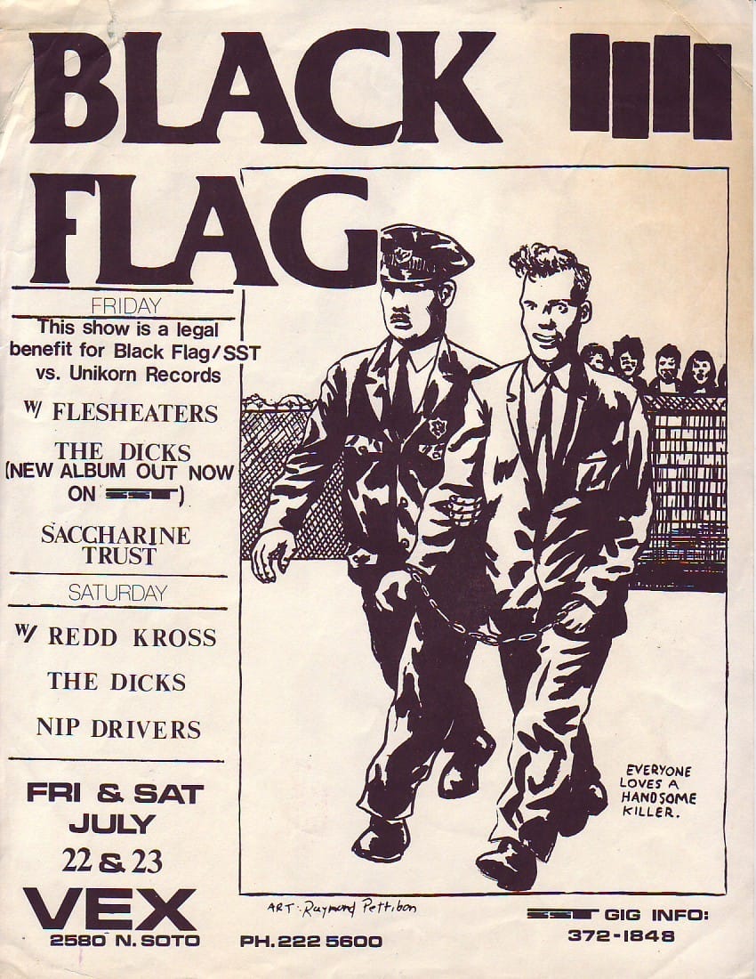 Raymond Pettibon e a estética única do Black Flag